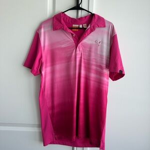 Puma Men's Gradient Pink Polo Shirt